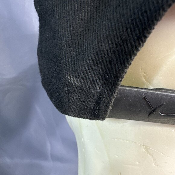 Vintage 90s Nike Swoosh Black Baseball Hat Made in Taiwan Adjustable Cap Y2K - Picture 5 of 13